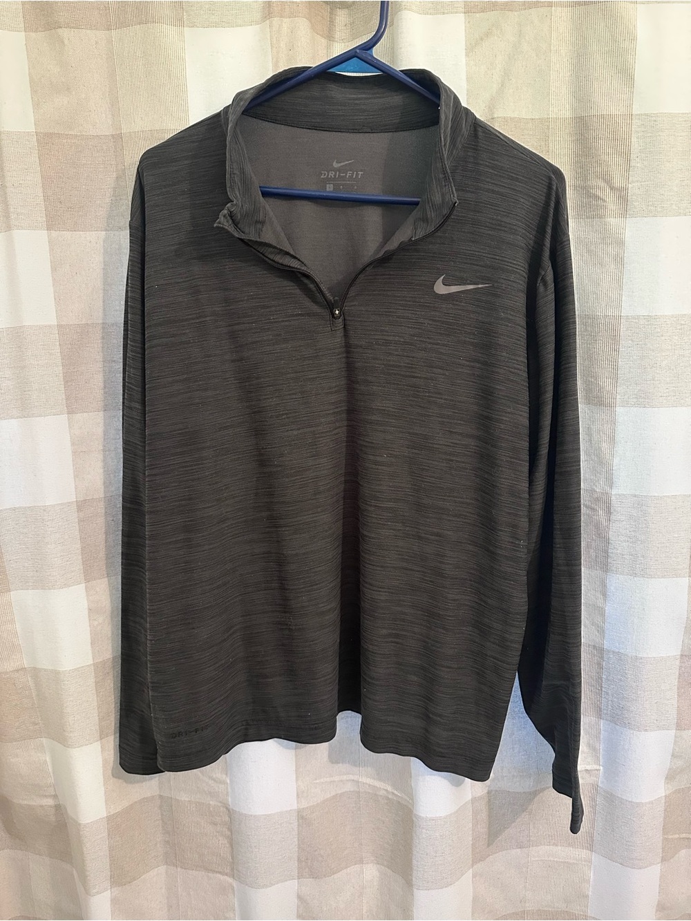 Nike Black Heather Quarter-Zip Dri-FIT Pullover